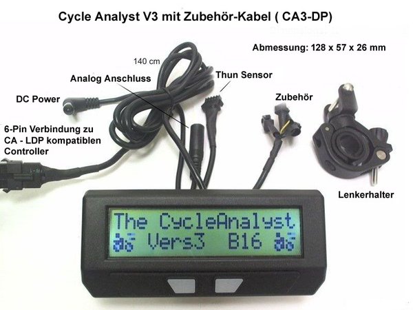 Cycle analyst direct plug in large screen V3